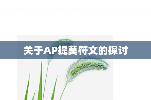 关于AP提莫符文的探讨 关于AP提莫符文的探讨