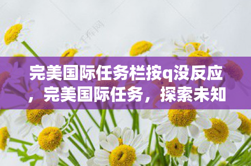 完美国际任务栏按q没反应,完美国际任务,探索未知世界的冒险之旅 完美国际任务栏按q没反应,完美国际任务,探索未知世界的冒险之旅