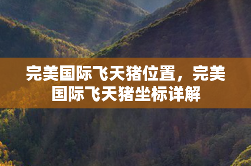 完美国际飞天猪位置,完美国际飞天猪坐标详解 完美国际飞天猪位置,完美国际飞天猪坐标详解