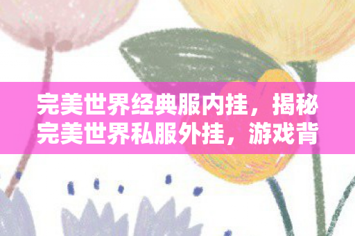完美世界经典服内挂,揭秘完美世界私服外挂,游戏背后的黑暗秘密 完美世界经典服内挂,揭秘完美世界私服外挂,游戏背后的黑暗秘密
