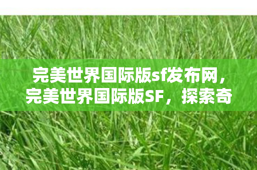 完美世界国际版sf发布网,完美世界国际版SF,探索奇幻世界的无限魅力 完美世界国际版sf发布网,完美世界国际版SF,探索奇幻世界的无限魅力