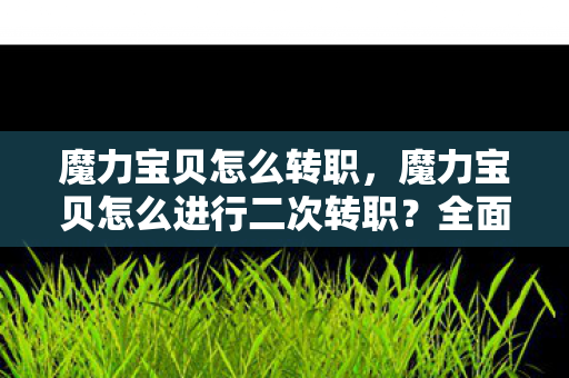 魔力宝贝怎么转职，魔力宝贝怎么进行二次转职？全面解析攻略助你轻松达成！