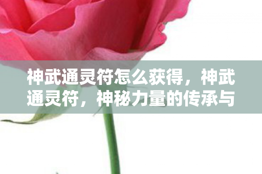 神武通灵符怎么获得,神武通灵符,神秘力量的传承与运用 神武通灵符怎么获得,神武通灵符,神秘力量的传承与运用