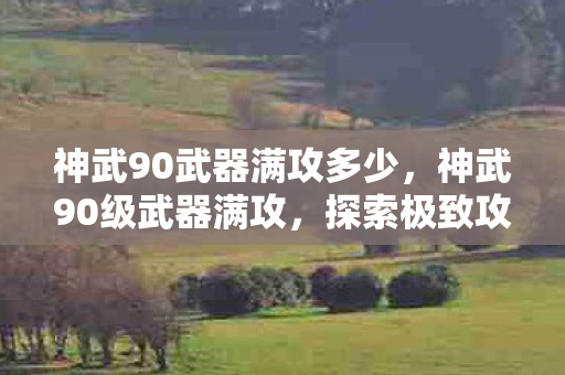 神武90武器满攻多少，神武90级武器满攻，探索极致攻击力的奥秘
