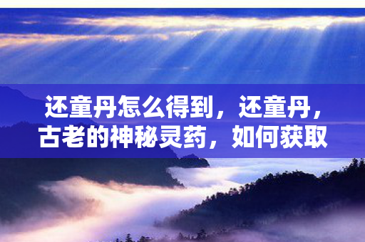 还童丹怎么得到,还童丹,古老的神秘灵药,如何获取? 还童丹怎么得到,还童丹,古老的神秘灵药,如何获取?