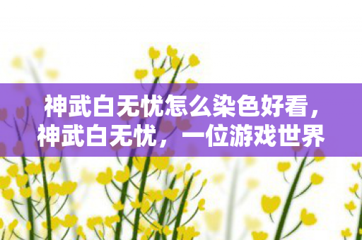 神武白无忧怎么染色好看，神武白无忧，一位游戏世界中的传奇人物