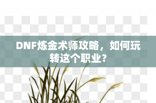 DNF炼金术师攻略，如何玩转这个职业？