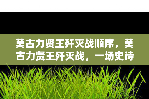 莫古力贤王歼灭战顺序，莫古力贤王歼灭战，一场史诗般的战役