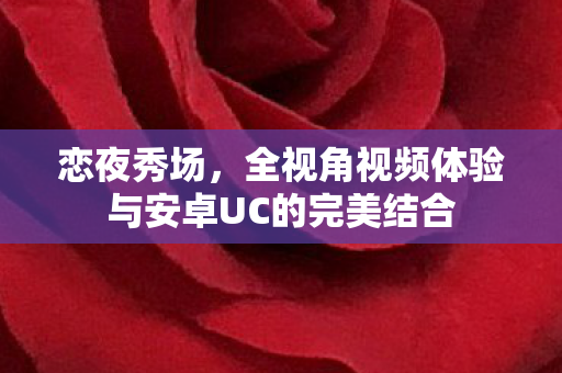 恋夜秀场，全视角视频体验与安卓UC的完美结合