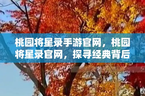桃园将星录手游官网，桃园将星录官网，探寻经典背后的故事与魅力