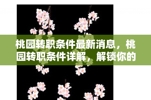桃园转职条件最新消息，桃园转职条件详解，解锁你的职业进阶之路