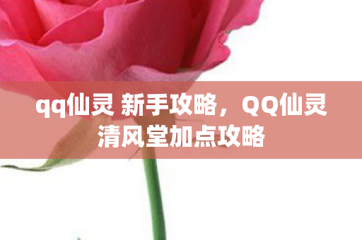 qq仙灵 新手攻略,QQ仙灵清风堂加点攻略 qq仙灵 新手攻略,QQ仙灵清风堂加点攻略