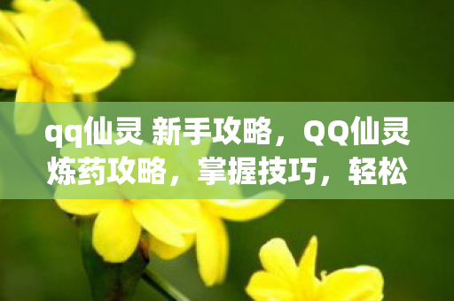 qq仙灵 新手攻略,QQ仙灵炼药攻略,掌握技巧,轻松提升药效 qq仙灵 新手攻略,QQ仙灵炼药攻略,掌握技巧,轻松提升药效