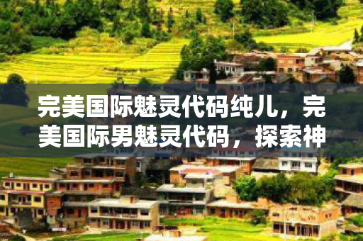 完美国际魅灵代码纯儿，完美国际男魅灵代码，探索神秘魅力的独特之旅