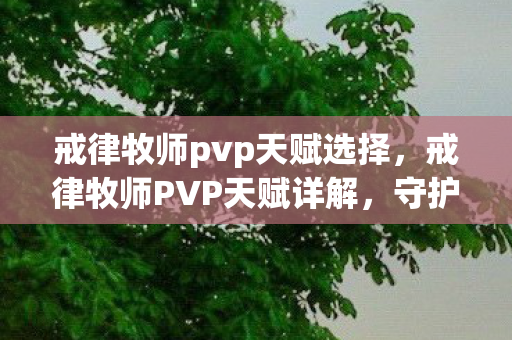 戒律牧师pvp天赋选择,戒律牧师PVP天赋详解,守护与治愈的双重角色 戒律牧师pvp天赋选择,戒律牧师PVP天赋详解,守护与治愈的双重角色