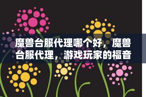 魔兽台服代理哪个好，魔兽台服代理，游戏玩家的福音还是挑战？