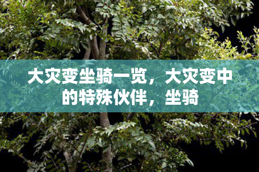 大灾变坐骑一览，大灾变中的特殊伙伴，坐骑