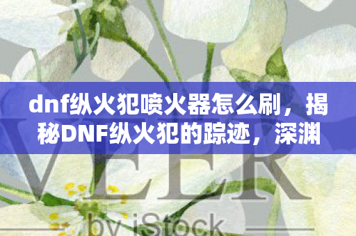 dnf纵火犯喷火器怎么刷，揭秘DNF纵火犯的踪迹，深渊之下的黑暗产业链