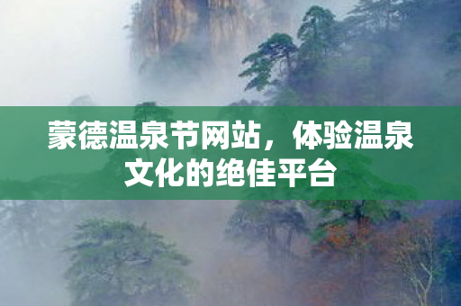 蒙德温泉节网站，体验温泉文化的绝佳平台