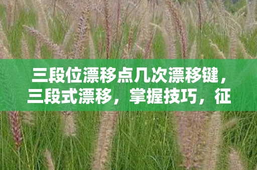 三段位漂移点几次漂移键，三段式漂移，掌握技巧，征服赛道