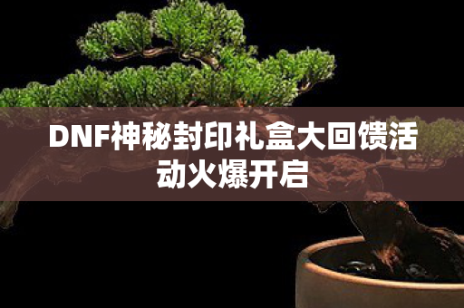 DNF神秘封印礼盒大回馈活动火爆开启