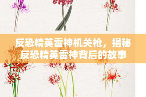 反恐精英雷神机关枪，揭秘反恐精英雷神背后的故事