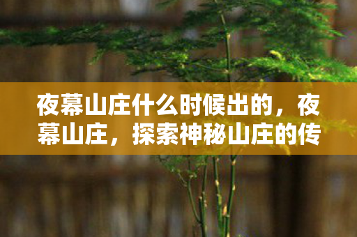夜幕山庄什么时候出的，夜幕山庄，探索神秘山庄的传奇故事