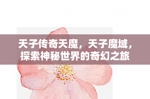 天子传奇天魔，天子魔域，探索神秘世界的奇幻之旅