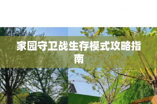 家园守卫战生存模式攻略指南