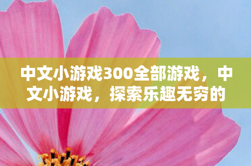 中文小游戏300全部游戏，中文小游戏，探索乐趣无穷的汉字冒险世界