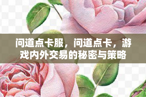 问道点卡服,问道点卡,游戏内外交易的秘密与策略 问道点卡服,问道点卡,游戏内外交易的秘密与策略