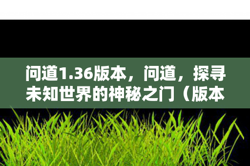 问道1.36版本，问道，探寻未知世界的神秘之门（版本1.36）