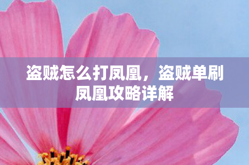 盗贼怎么打凤凰，盗贼单刷凤凰攻略详解