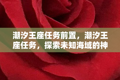 潮汐王座任务前置，潮汐王座任务，探索未知海域的神秘挑战