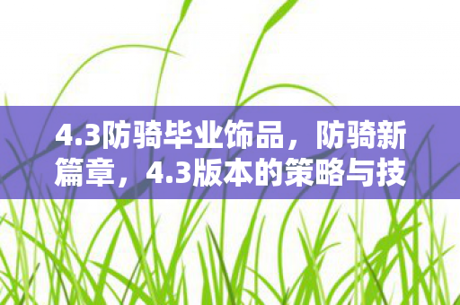 4.3防骑毕业饰品,防骑新篇章,4.3版本的策略与技巧解析 4.3防骑毕业饰品,防骑新篇章,4.3版本的策略与技巧解析