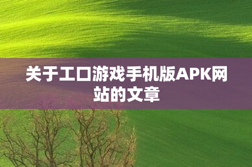 关于工口游戏手机版APK网站的文章