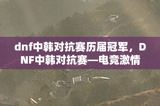 dnf中韩对抗赛历届冠军，DNF中韩对抗赛—电竞激情的碰撞