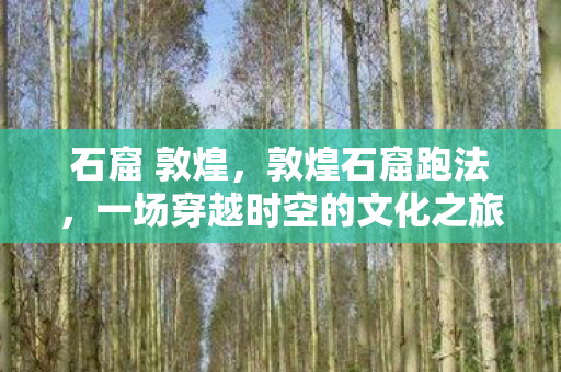 石窟 敦煌，敦煌石窟跑法，一场穿越时空的文化之旅