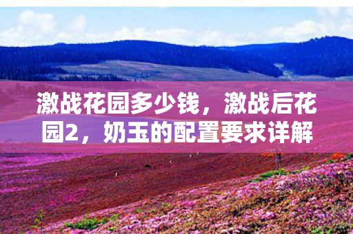 激战花园多少钱，激战后花园2，奶玉的配置要求详解