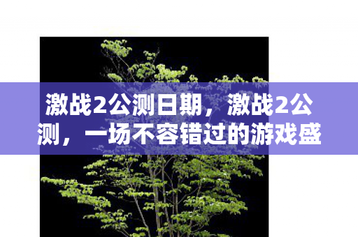 激战2公测日期，激战2公测，一场不容错过的游戏盛宴