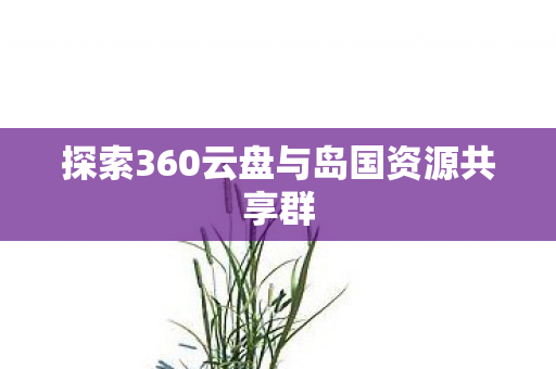 探索360云盘与岛国资源共享群
