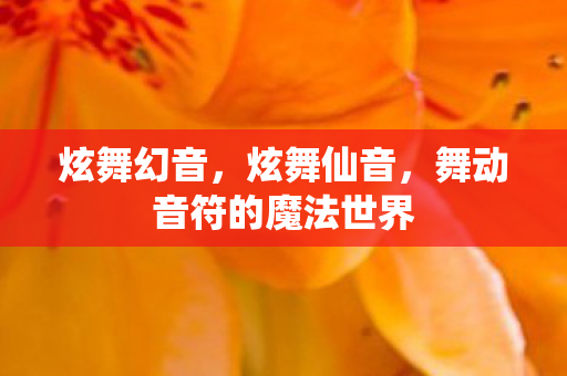 炫舞幻音，炫舞仙音，舞动音符的魔法世界