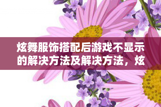炫舞服饰搭配后游戏不显示的解决方法及解决方法，炫舞服饰搭配，引领时尚潮流的终极指南