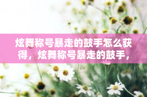 炫舞称号暴走的鼓手怎么获得，炫舞称号暴走的鼓手，探寻音乐与舞蹈的极致融合