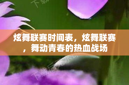 炫舞联赛时间表，炫舞联赛，舞动青春的热血战场