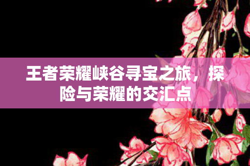 王者荣耀峡谷寻宝之旅,探险与荣耀的交汇点 王者荣耀峡谷寻宝之旅,探险与荣耀的交汇点