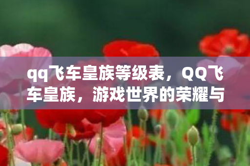 qq飞车皇族等级表,QQ飞车皇族,游戏世界的荣耀与激情 qq飞车皇族等级表,QQ飞车皇族,游戏世界的荣耀与激情
