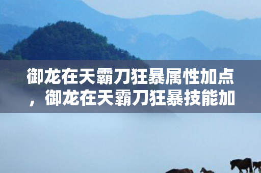 御龙在天霸刀狂暴属性加点，御龙在天霸刀狂暴技能加点攻略