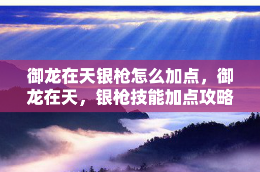 御龙在天银枪怎么加点，御龙在天，银枪技能加点攻略图解