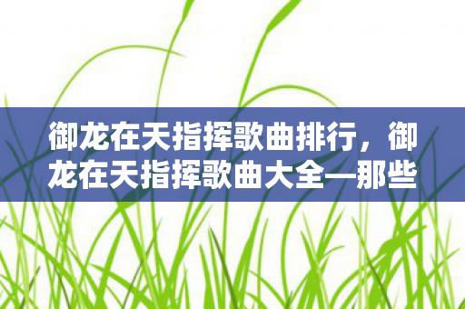 御龙在天指挥歌曲排行，御龙在天指挥歌曲大全—那些年我们共同听过的经典旋律